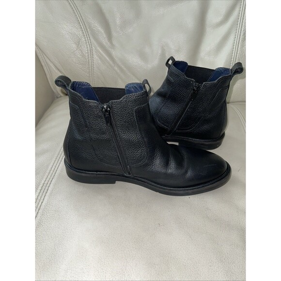 Zara  Ankle Boots Womens Size 37 Chelsea Faux Leather Black - Picture 10 of 10